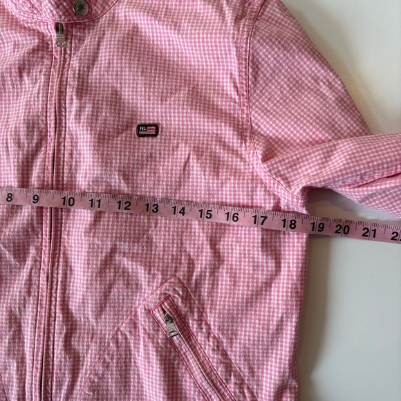 Ralph Lauren | Polo Authentic Dry Goods Vintage Flag Patch Gingham Jacket Pink M - Picture 5 of 6